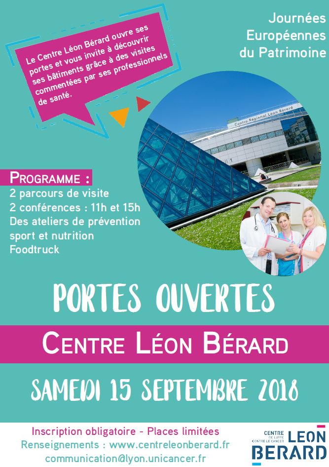 Affiche journées patrimoine Centre Léon Bérard