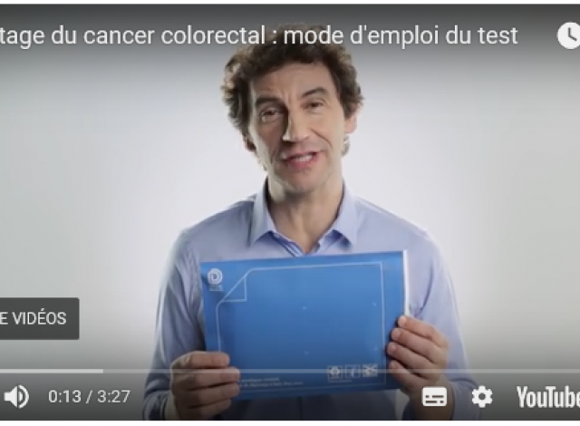 La vidéo expliquant le dépistage du cancer colorectal