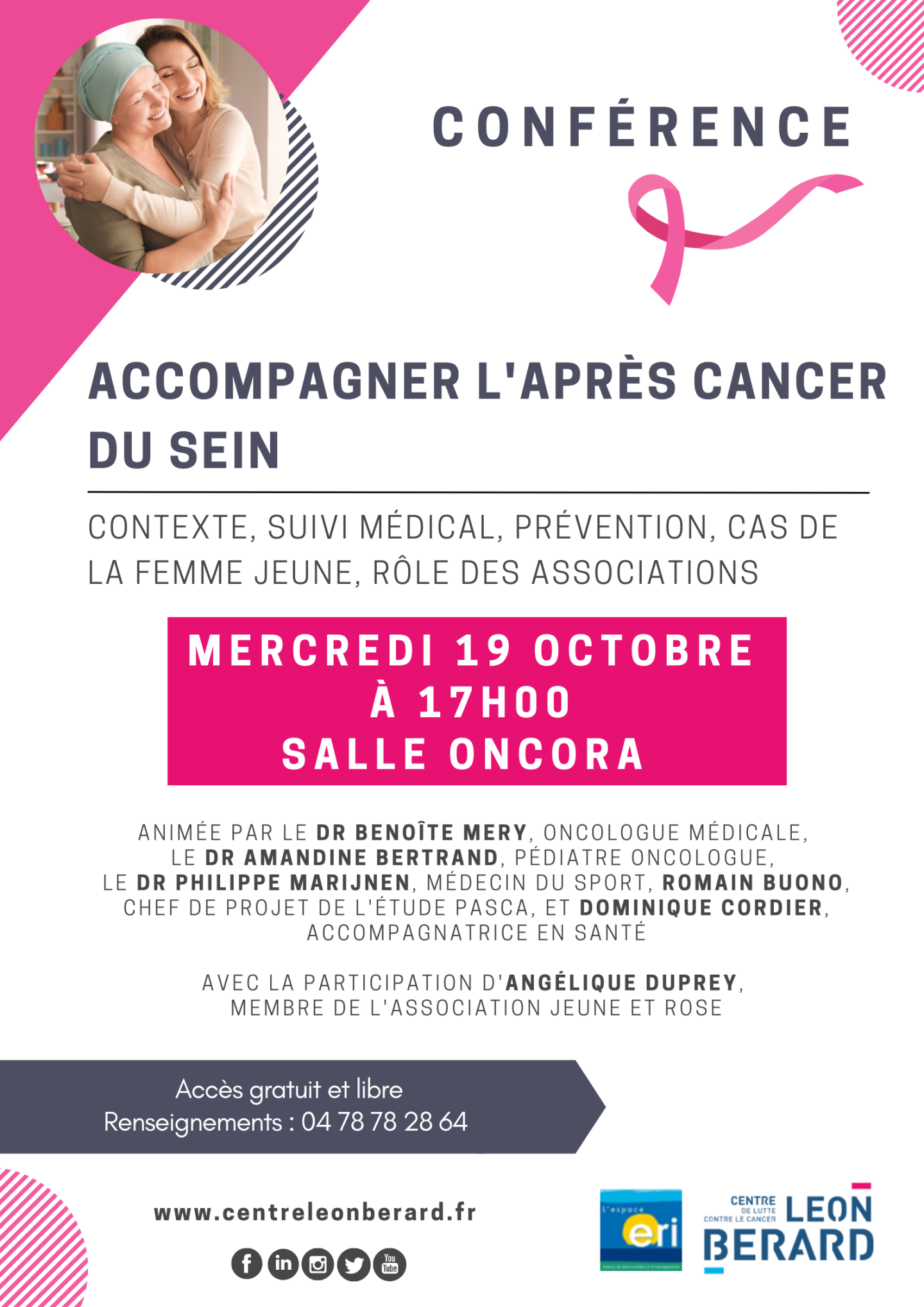 Conférence "Accompagner L'après Cancer Du Sein" | Centre Léon Bérard